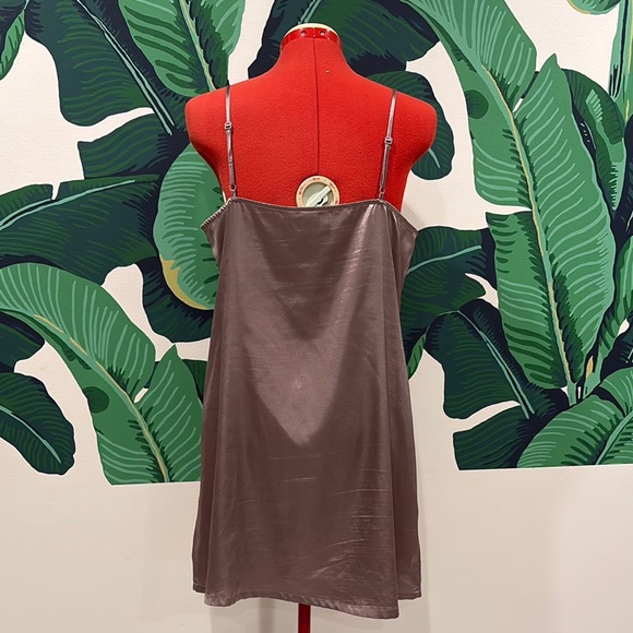 Dusty Rose Pink Satin Slip Dress - Picture 4 of 4